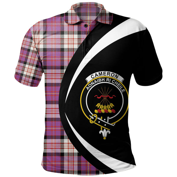 Cameron of Erracht Dress #2 Ancient 2 Clan Badge Tartan Polo Shirt Circle Style Personalized