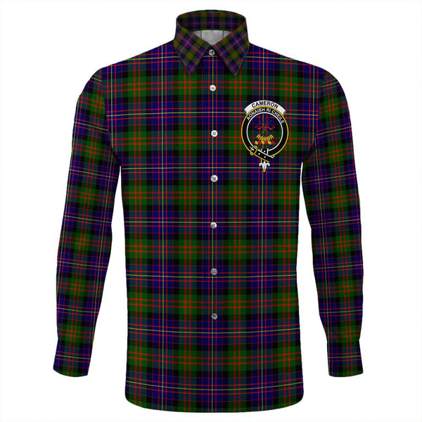 Cameron of Erracht Modern Tartan Classic Crest Long Sleeve Button Shirt