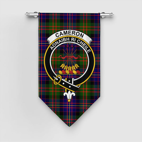 Cameron of Erracht Modern Tartan Classic Crest Gonfalon