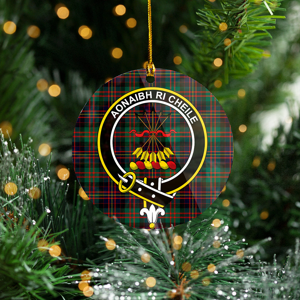 Cameron of Erracht Modern 2 Clan Badge Tartan Plastic Christmas Ornaments