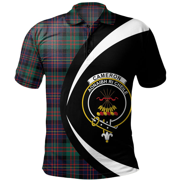 Cameron of Erracht Modern 2 Clan Badge Tartan Polo Shirt Circle Style Personalized