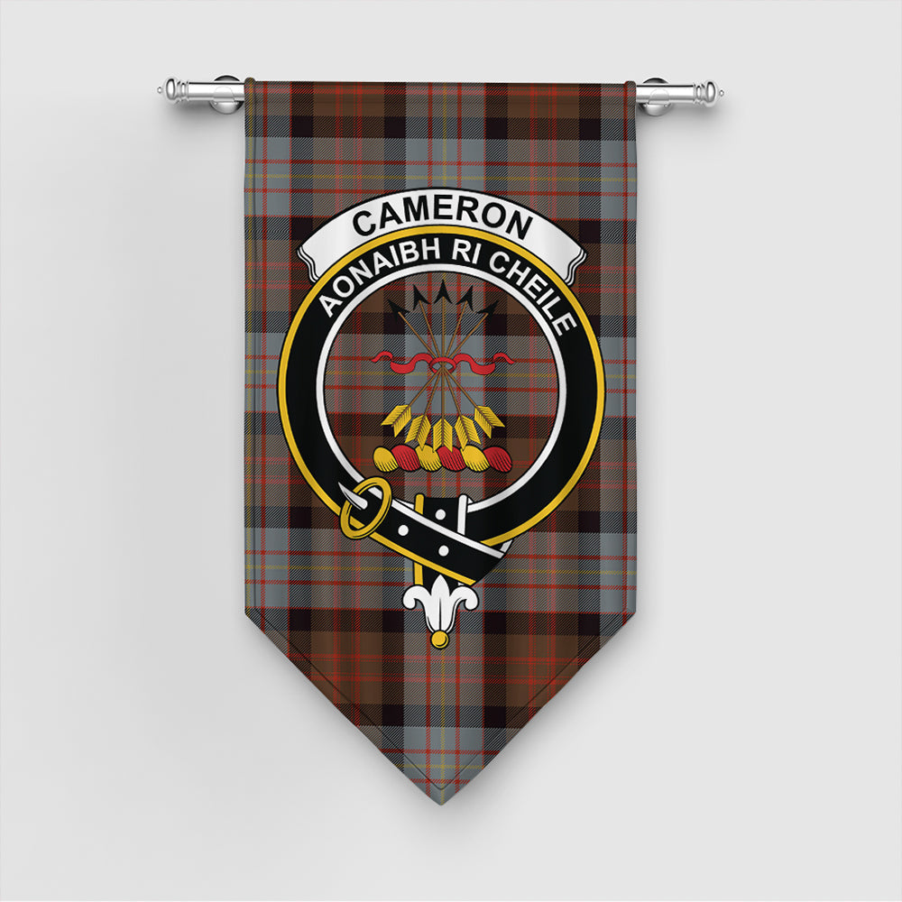 Cameron of Erracht Weathered Tartan Classic Crest Gonfalon