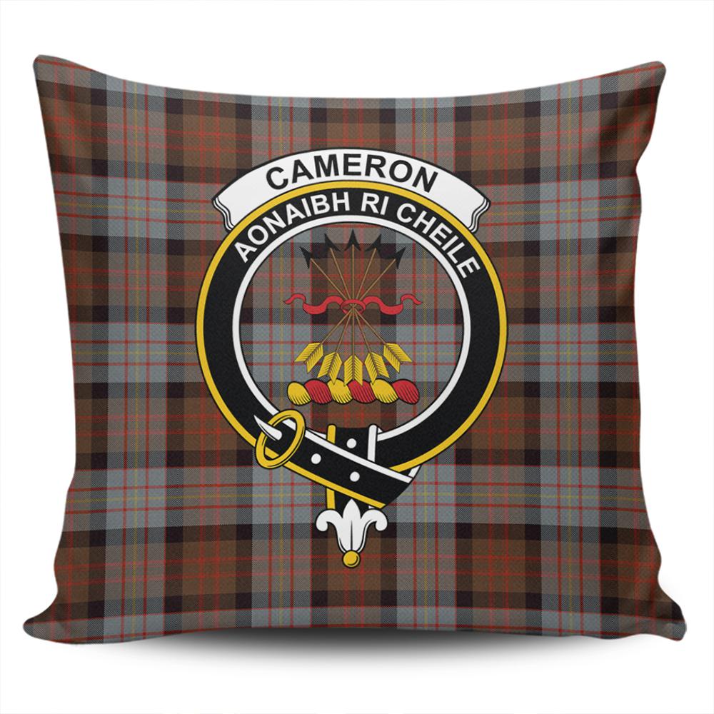 Cameron of Erracht Weathered Tartan Classic Crest Pillow Cover