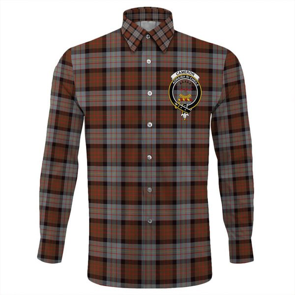 Cameron of Erracht Weathered Tartan Classic Crest Long Sleeve Button Shirt