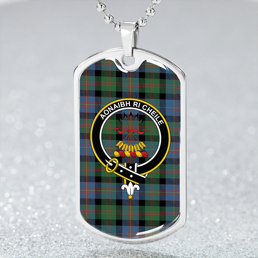 Cameron of Erracht #3 Ancient 2 Clan Badge Classic Tartan Dog Tag Necklace