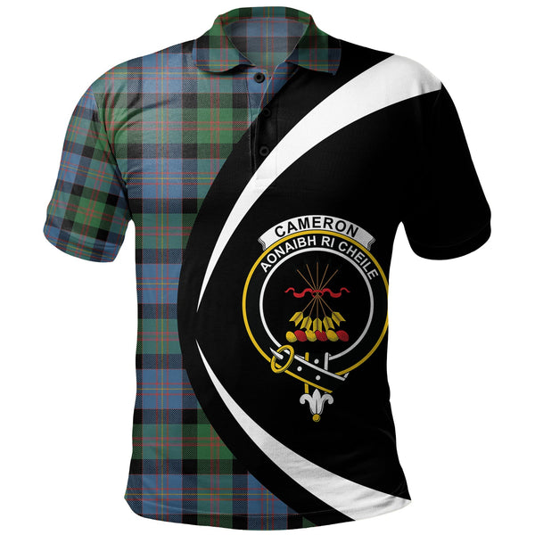 Cameron of Erracht #3 Ancient 2 Clan Badge Tartan Polo Shirt Circle Style Personalized