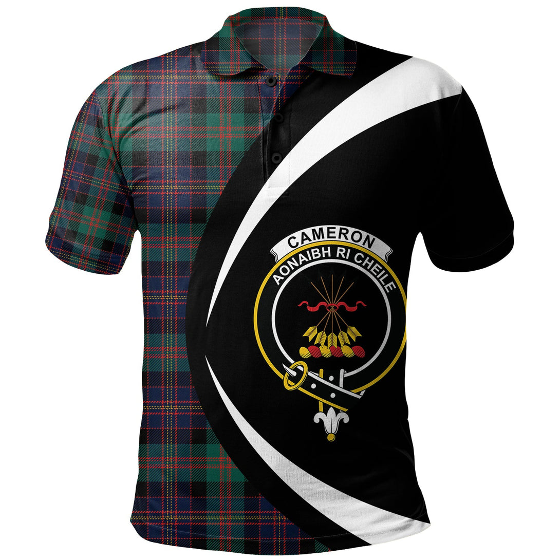 Cameron of Erracht #3 Modern 2 Clan Badge Tartan Polo Shirt Circle Style Personalized