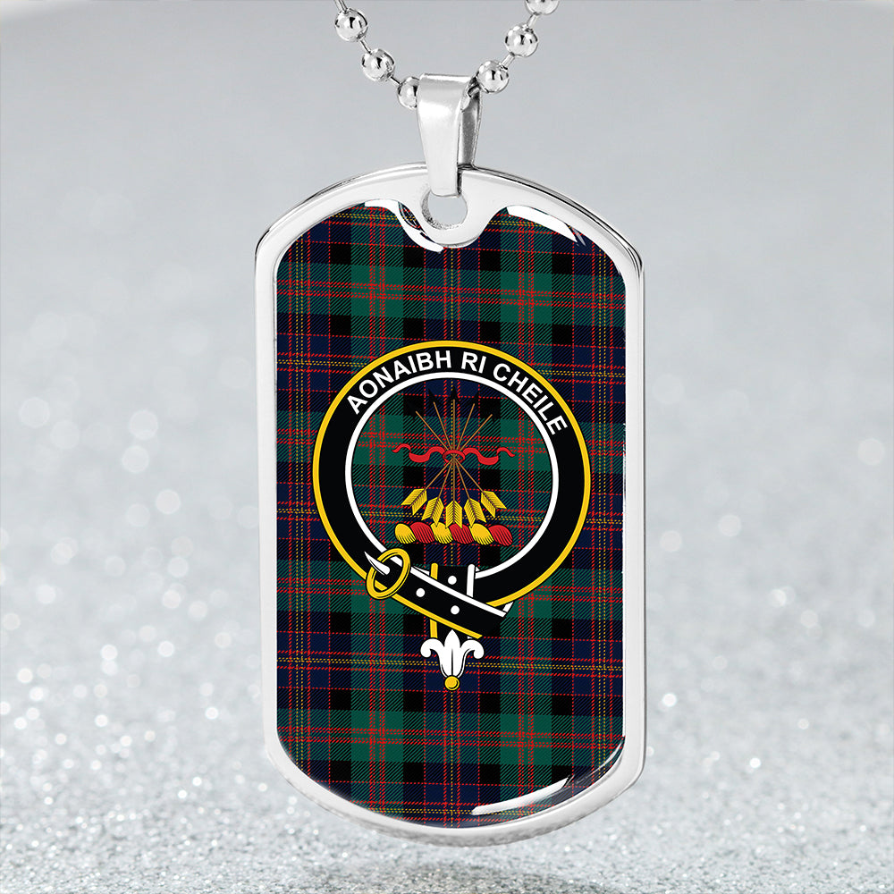 Cameron of Erracht #3 Modern 2 Clan Badge Classic Tartan Dog Tag Necklace