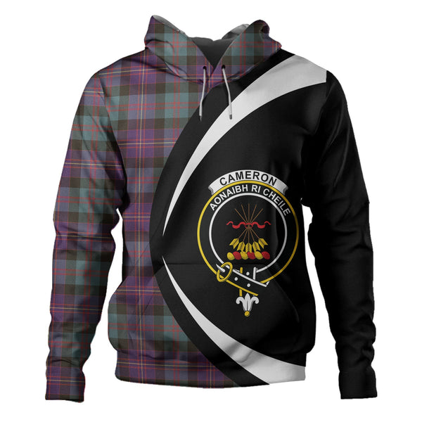 Cameron of Erracht #3 Weathered 2 Clan Badge Tartan Hoodie Circle Style