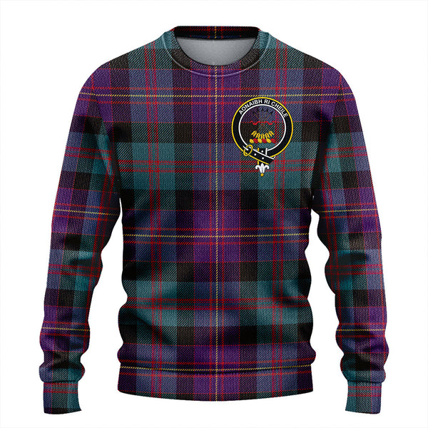 Cameron of Erracht #3 Weathered 2 Clan Badge Tartan Knitted Sweater