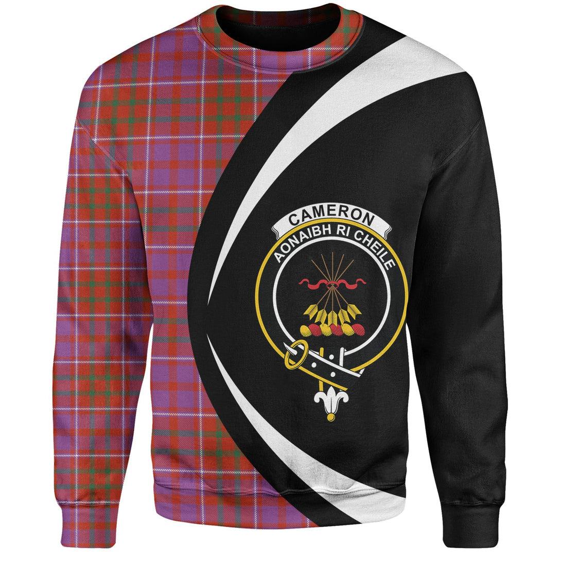 Cameron of Locheil Ancient 2 Clan Badge Tartan Sweatshirt Circle Style Personalized