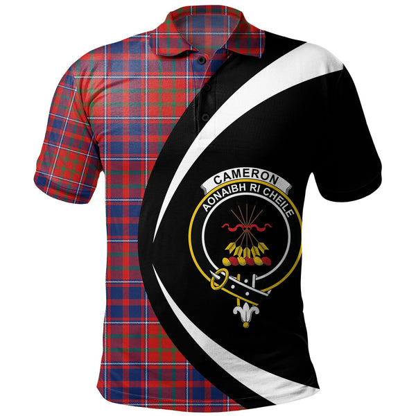 Cameron of Locheil Modern 2 Clan Badge Tartan Polo Shirt Circle Style Personalized