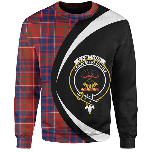 Cameron of Locheil Modern 2 Clan Badge Tartan Sweatshirt Circle Style Personalized