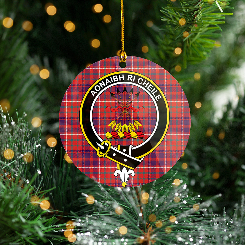 Cameron of Locheil Weathered 2 Clan Badge Tartan Plastic Christmas Ornaments