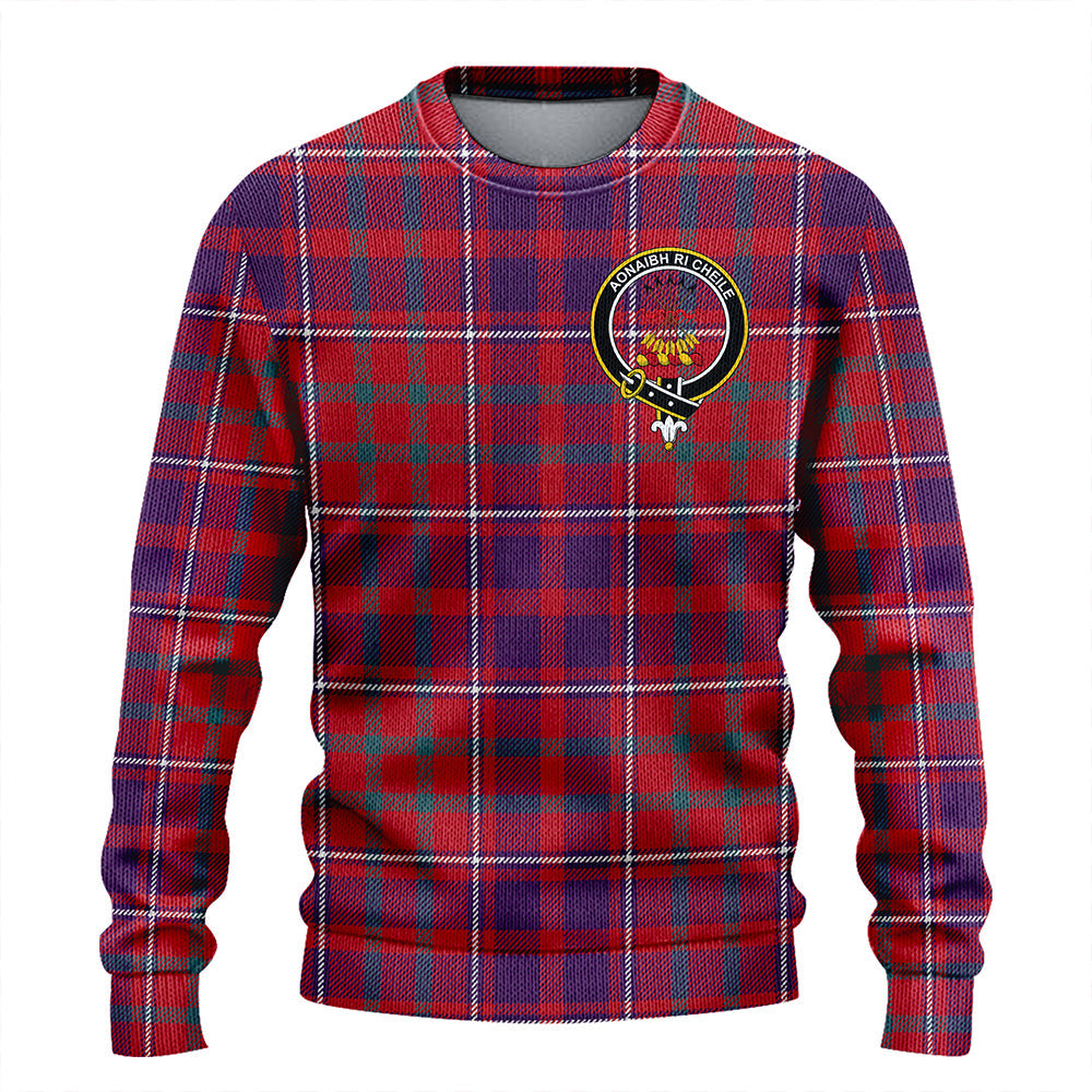 Cameron of Locheil Weathered 2 Clan Badge Tartan Knitted Sweater