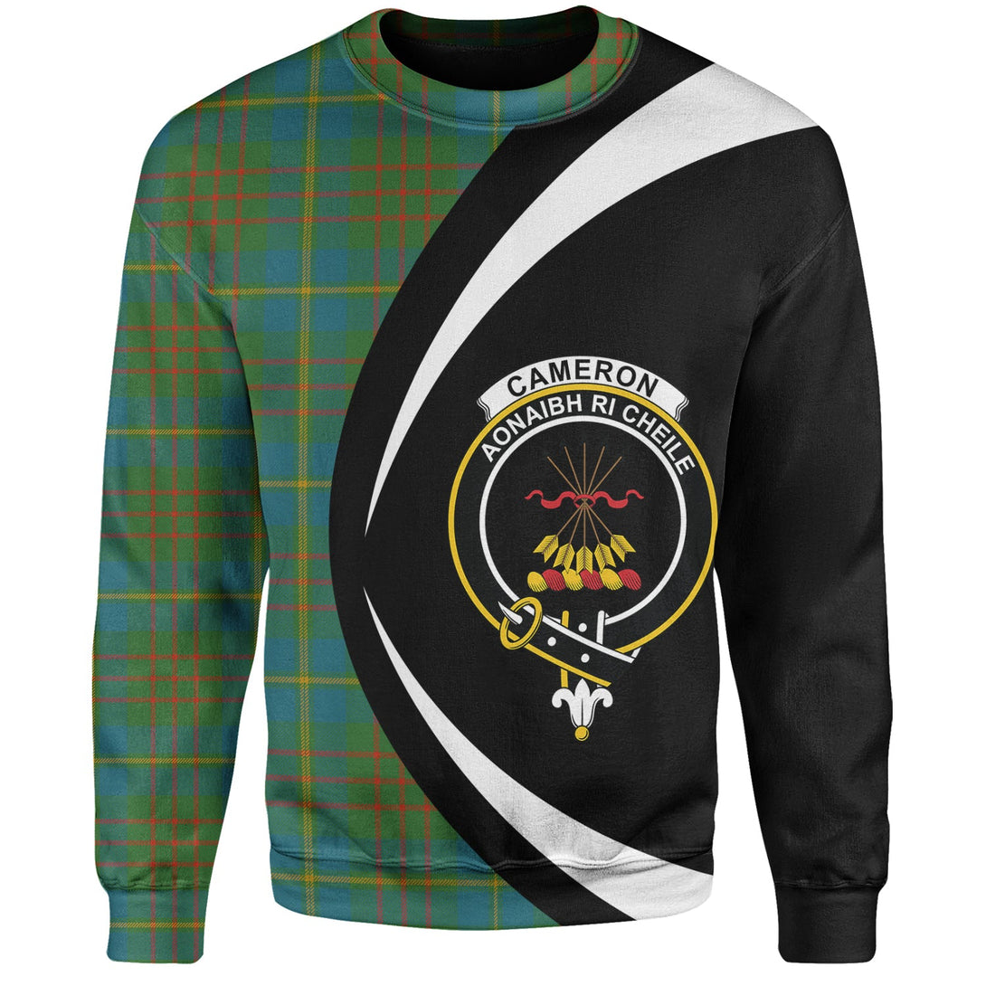 Cameron of Lochiel Hunting Ancient 2 Clan Badge Tartan Sweatshirt Circle Style Personalized