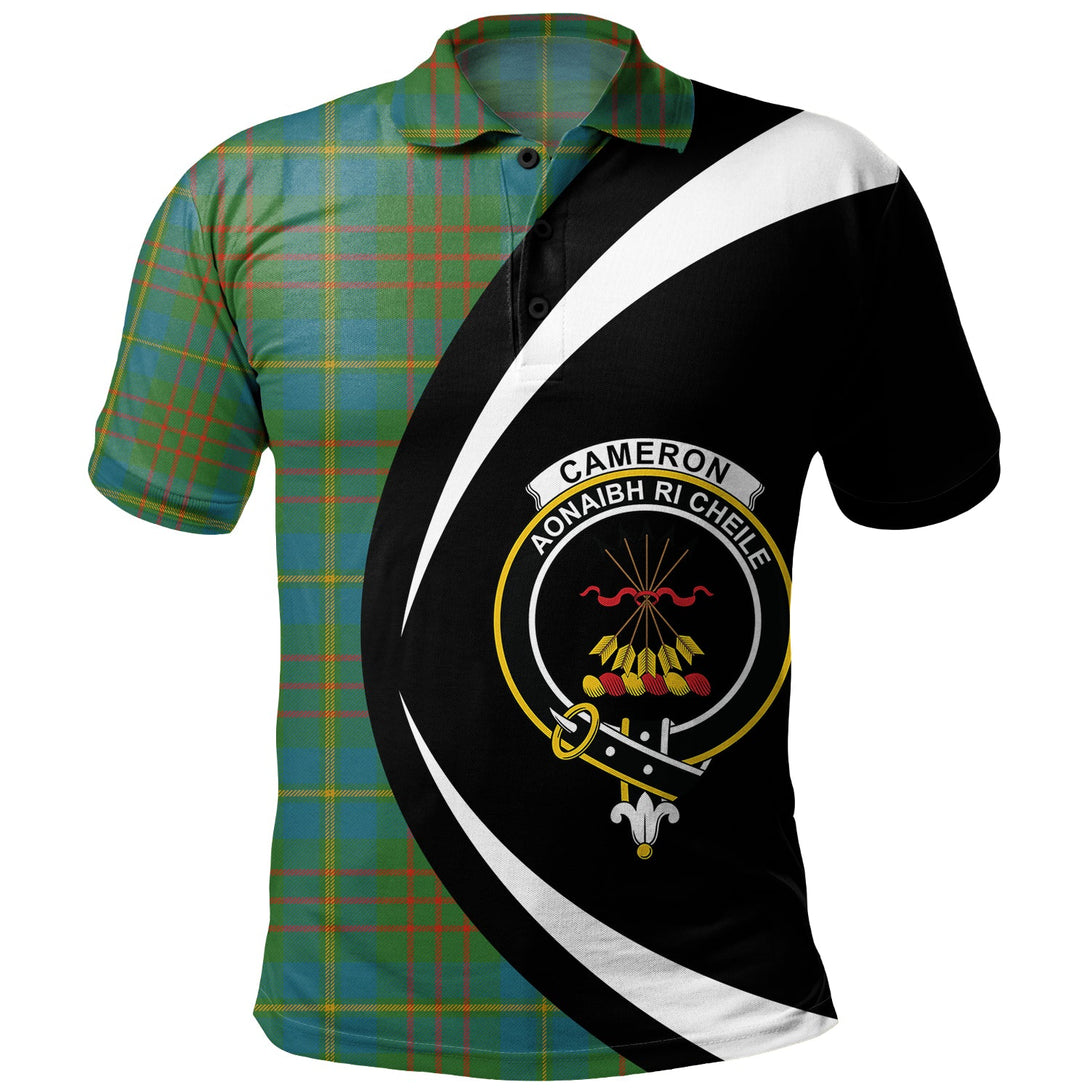 Cameron of Lochiel Hunting Ancient 2 Clan Badge Tartan Polo Shirt Circle Style Personalized