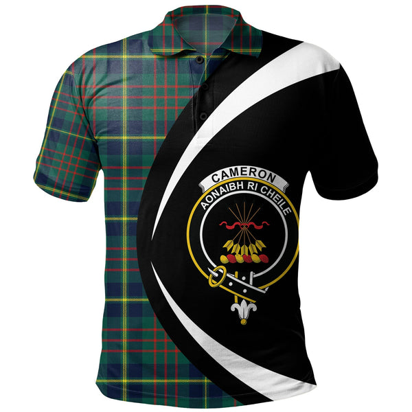 Cameron of Lochiel Hunting Modern 2 Clan Badge Tartan Polo Shirt Circle Style Personalized