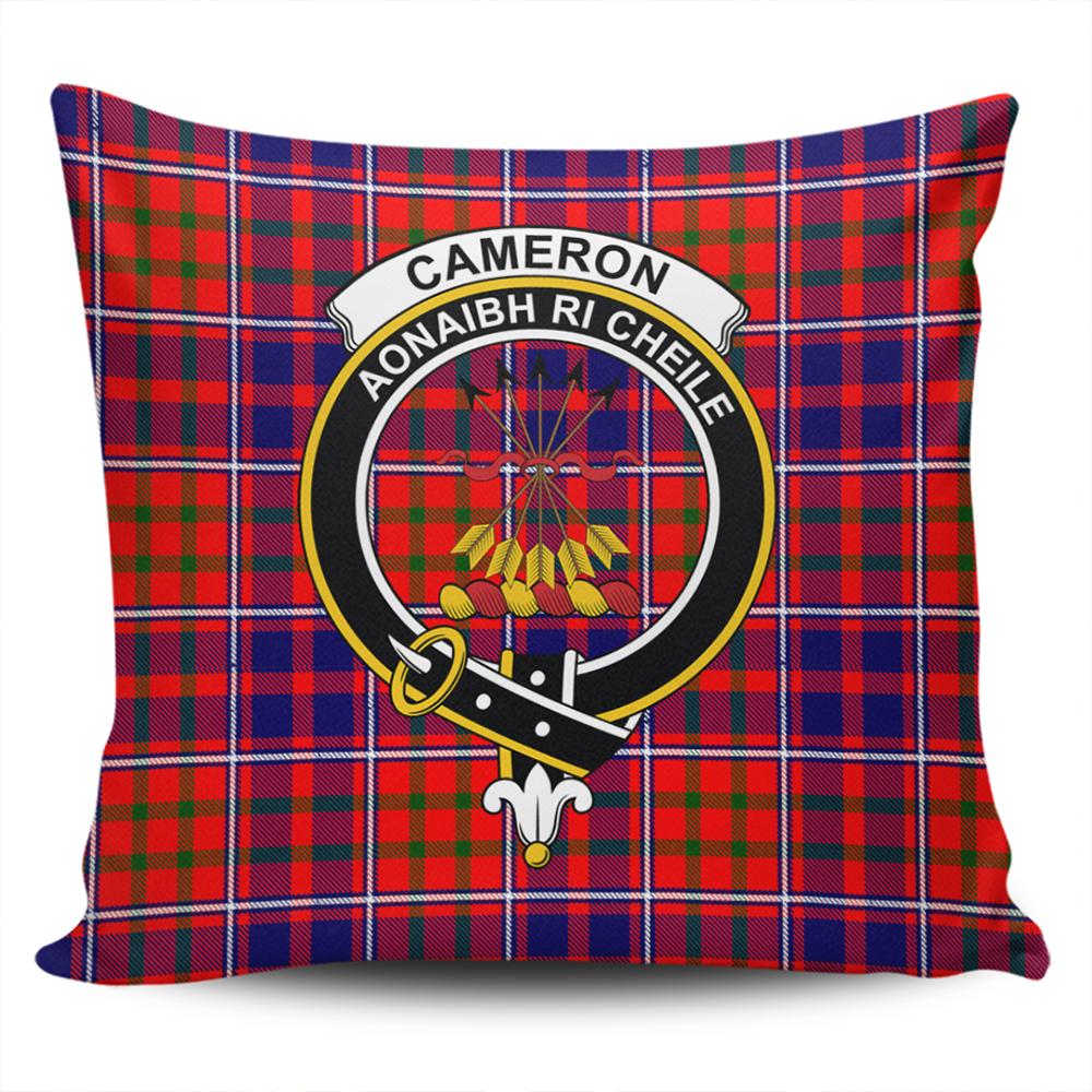 Cameron of Lochiel Modern Tartan Classic Crest Pillow Cover