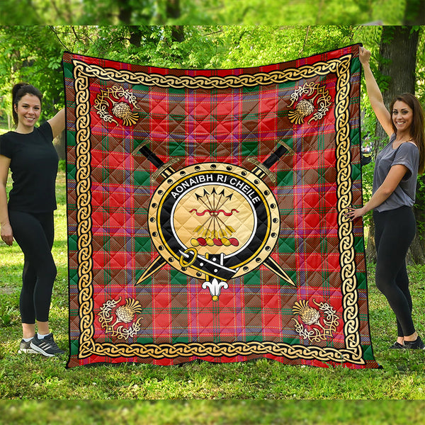 Cameron of Lochiel #2 Ancient 2 Clan Badge Tartan Premium Quilt Celtic Shield