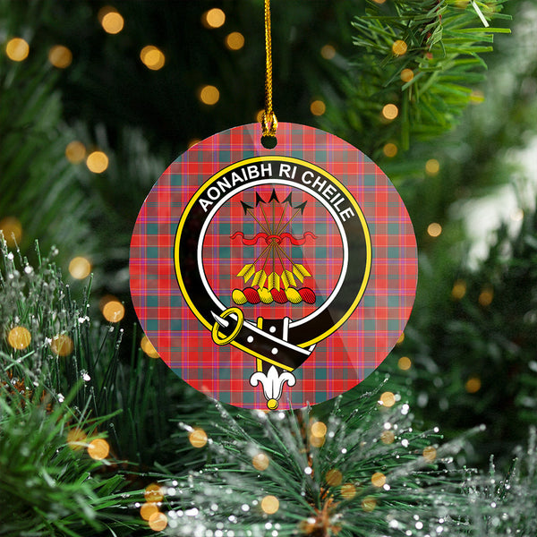 Cameron of Lochiel #2 Weathered 2 Clan Badge Tartan Plastic Christmas Ornaments