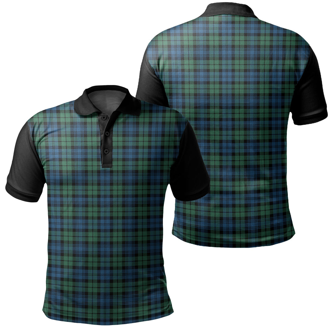 Campbell Ancient 02 Tartan Classic Polo Shirt Black Neck 1 Style