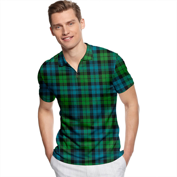 Campbell Ancient Tartan Classic Lapel Zip Short Sleeve Polo