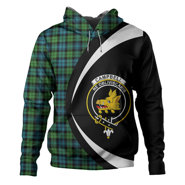 Campbell Ancient 2 Clan Badge Tartan Hoodie Circle Style