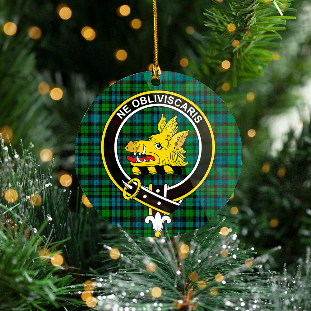 Campbell Ancient 2 Clan Badge Tartan Plastic Christmas Ornaments