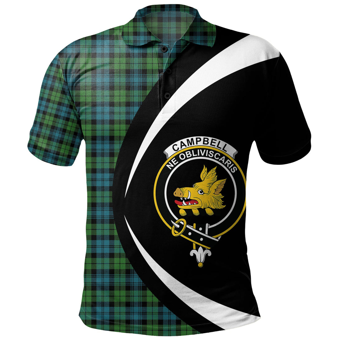 Campbell Ancient 2 Clan Badge Tartan Polo Shirt Circle Style Personalized