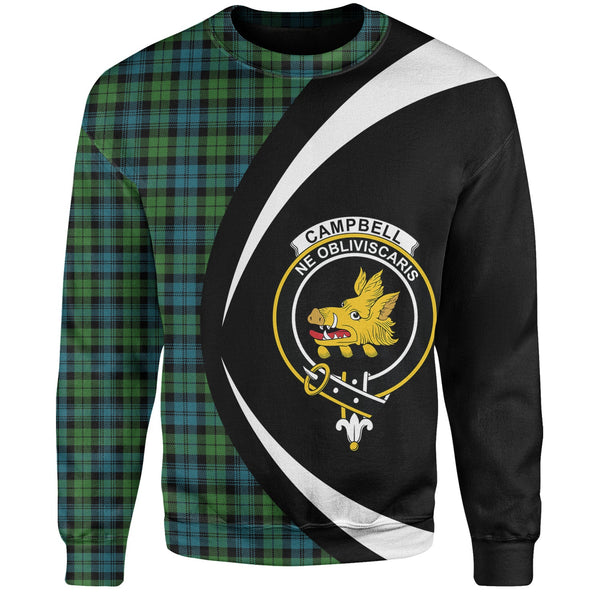 Campbell Ancient 2 Clan Badge Tartan Sweatshirt Circle Style Personalized