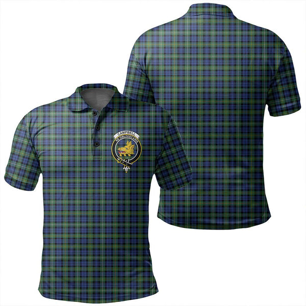 Campbell Argyll Ancient Tartan Classic Crest Polo Shirt