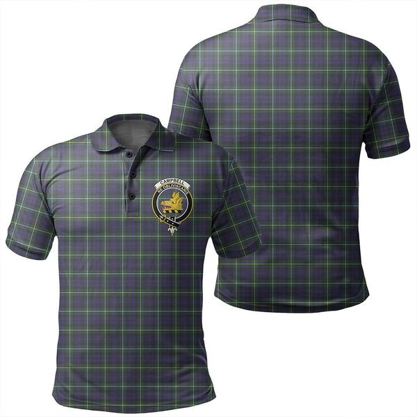 Campbell Argyll Modern Tartan Classic Crest Polo Shirt