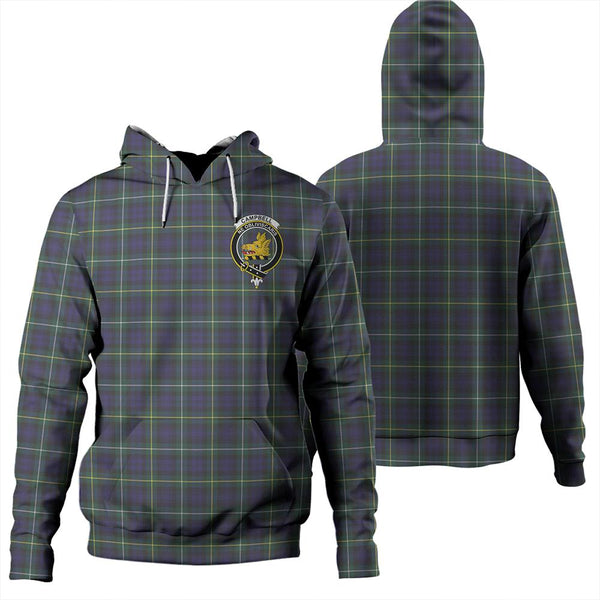 Campbell Argyll Modern Tartan Classic Crest Hoodie