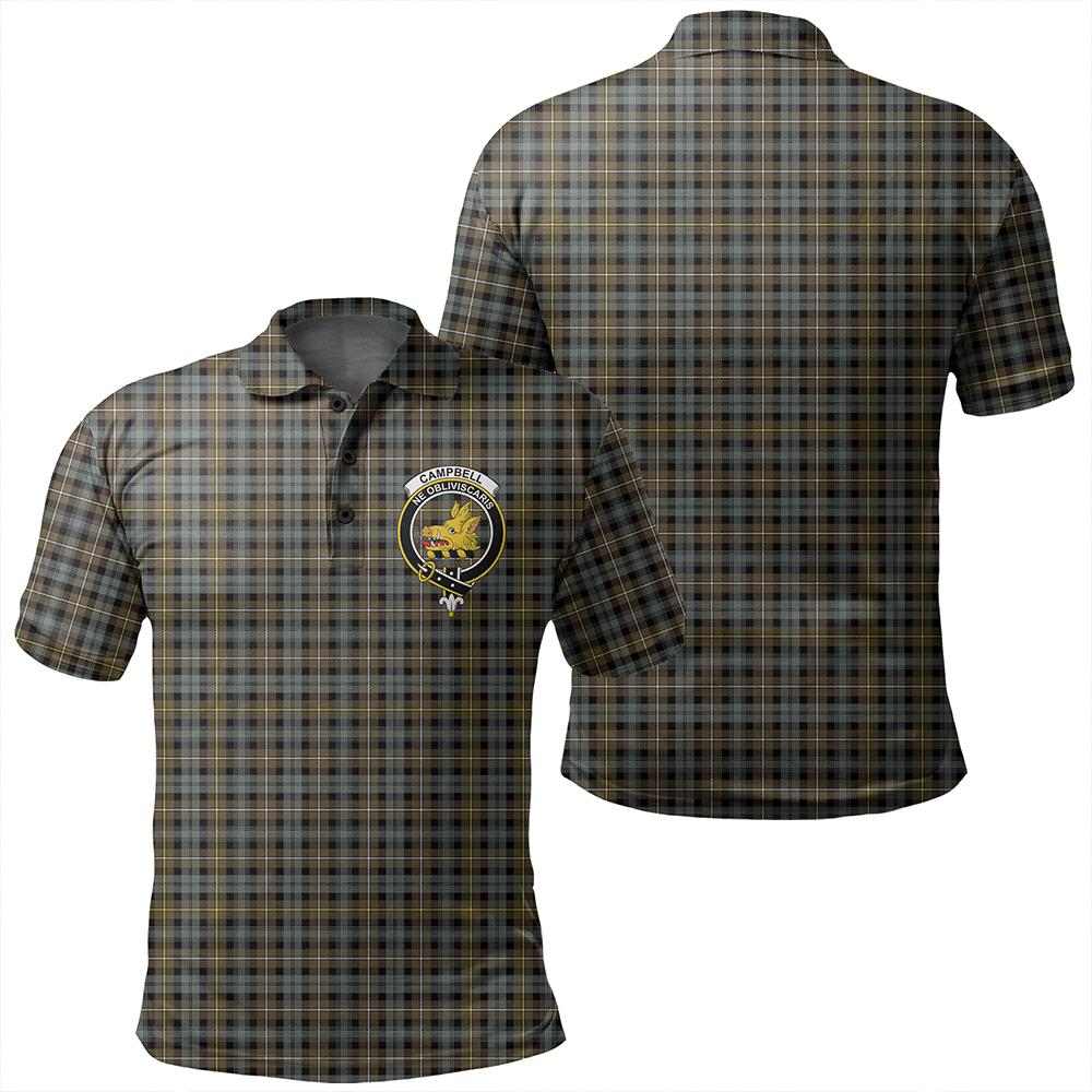 Campbell Argyll Weathered Tartan Classic Crest Polo Shirt