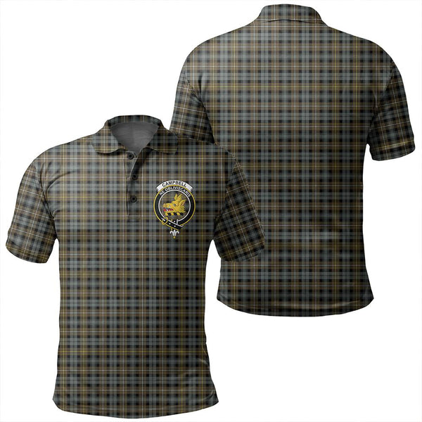 Campbell Argyll Weathered Tartan Classic Crest Polo Shirt