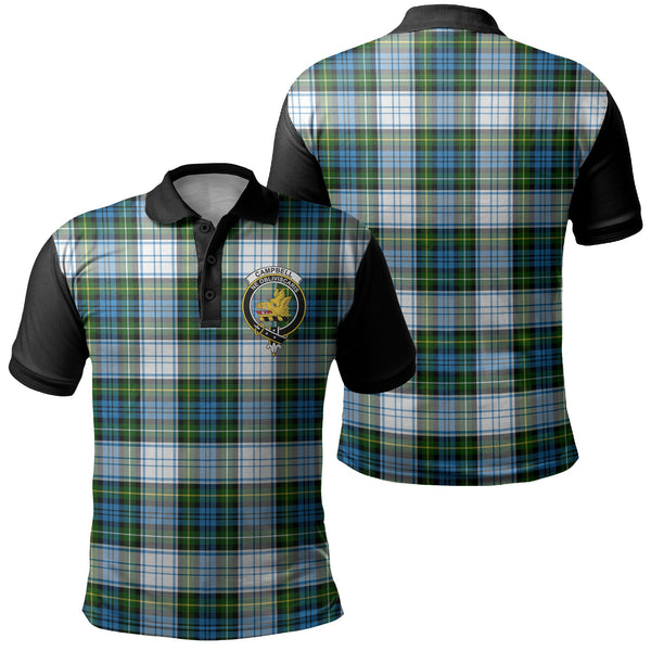 Campbell Dress Ancient Tartan Crest Polo Shirt Black Neck 1 Style