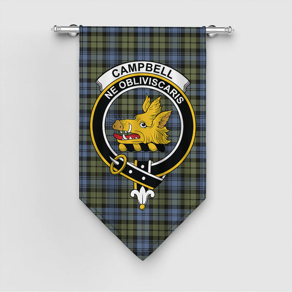 Campbell Faded Tartan Classic Crest Gonfalon