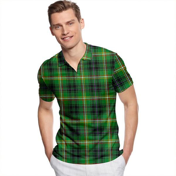 Campbell Marquis of Lorne Ancient Tartan Classic Lapel Zip Short Sleeve Polo