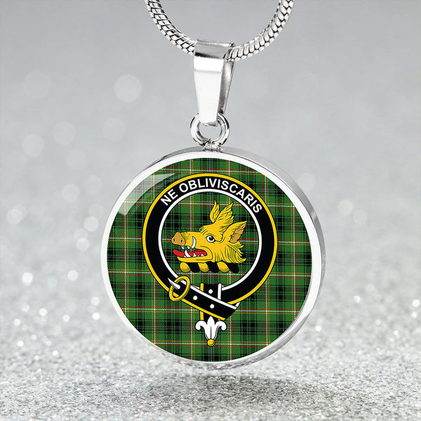 Campbell Marquis of Lorne Ancient 2 Clan Badge Tartan Classic Circle Necklace