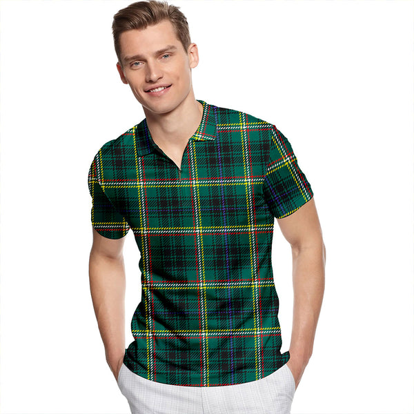 Campbell Marquis of Lorne Modern Tartan Classic Lapel Zip Short Sleeve Polo