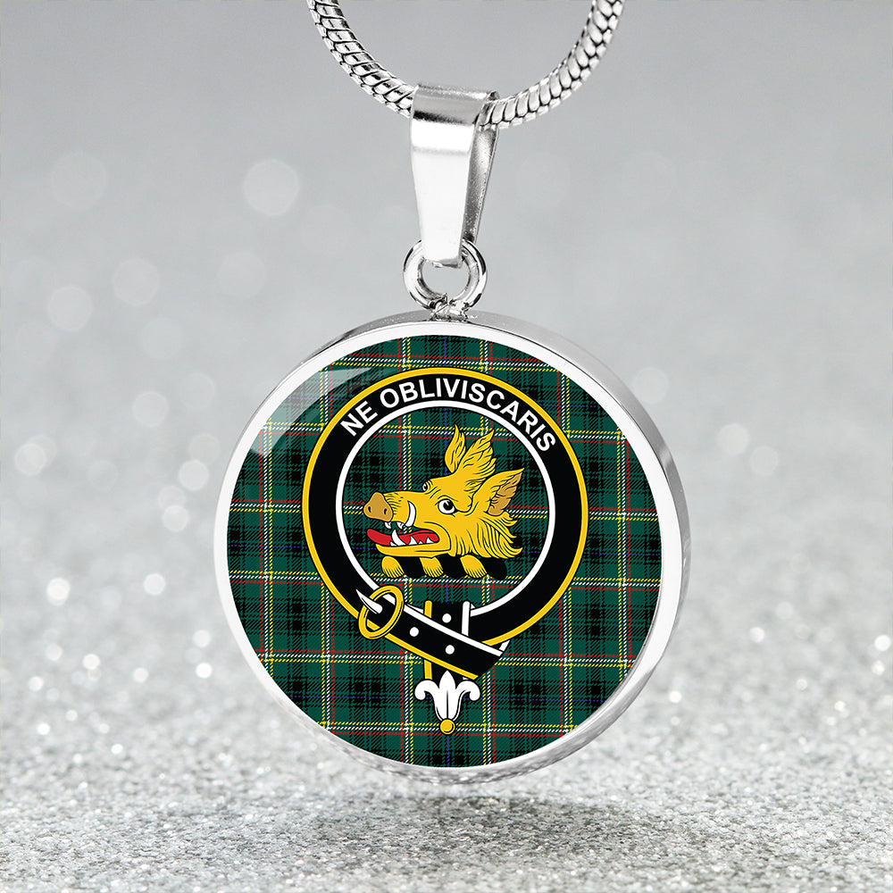 Campbell Marquis of Lorne Modern 2 Clan Badge Tartan Classic Circle Necklace