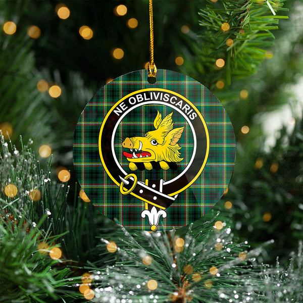 Campbell Marquis of Lorne Modern 2 Clan Badge Tartan Plastic Christmas Ornaments