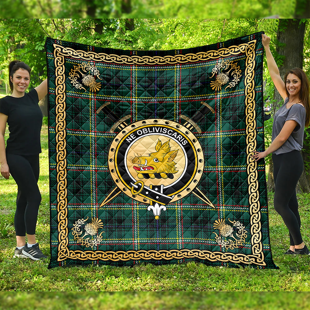 Campbell Marquis of Lorne Modern 2 Clan Badge Tartan Premium Quilt Celtic Shield