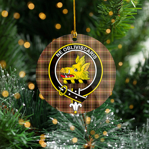 Campbell Marquis of Lorne Weathered 2 Clan Badge Tartan Plastic Christmas Ornaments