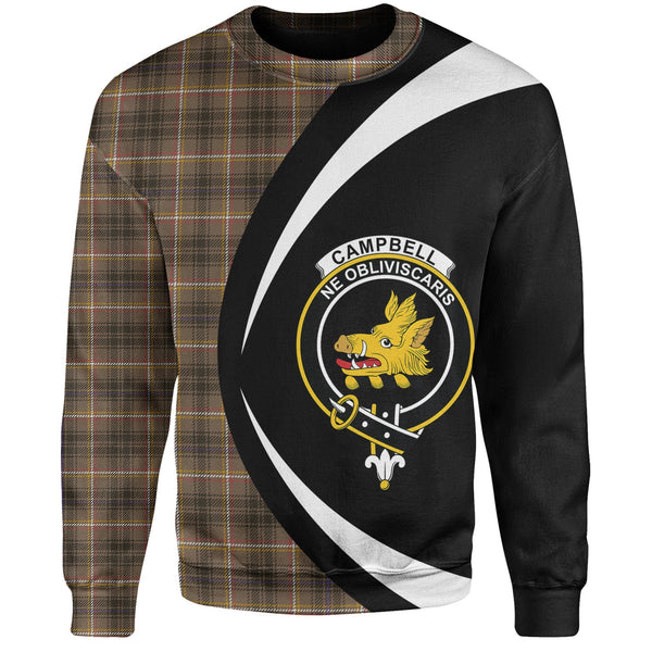 Campbell Marquis of Lorne Weathered 2 Clan Badge Tartan Sweatshirt Circle Style Personalized