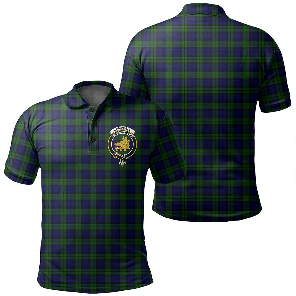 Campbell Modern Tartan Classic Crest Polo Shirt