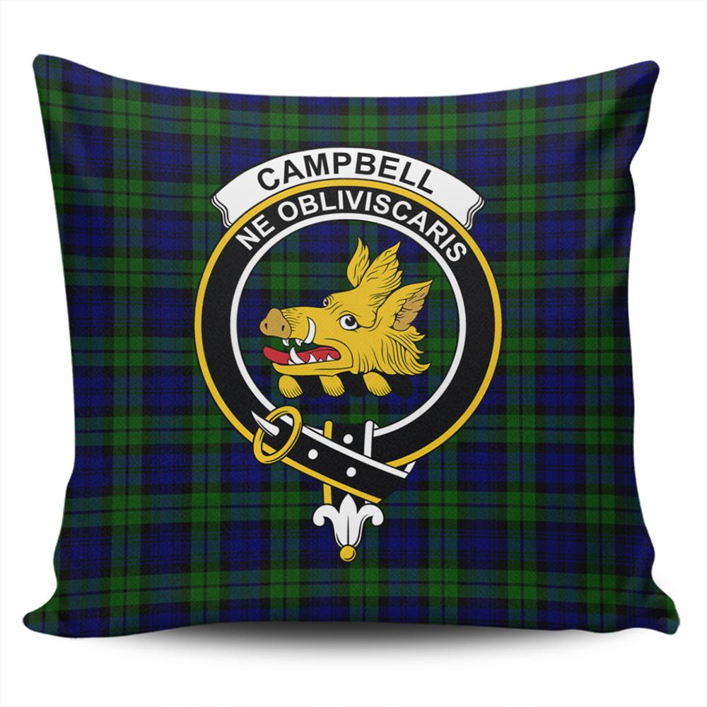 Campbell Modern Tartan Classic Crest Pillow Cover