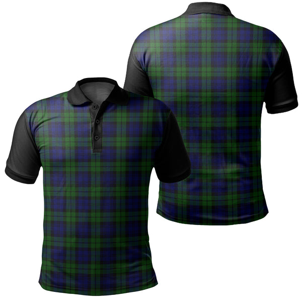 Campbell Modern Tartan Classic Polo Shirt Black Neck 1 Style