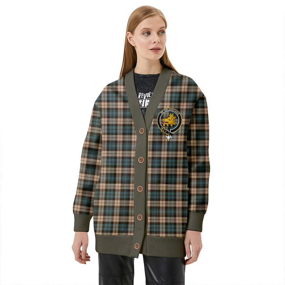 Campbell Weathered 2 Clan Badge Tartan V-neck Cardigan